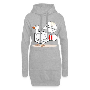 BOWLING LUSTIGE GANS - Hoodie-Kleid - Grau meliert - Vorne