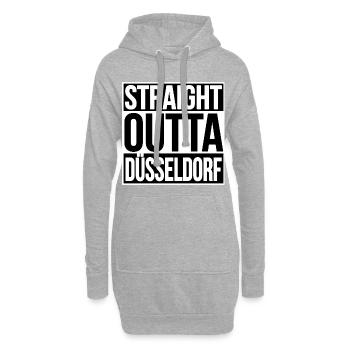 Straight Outta Düsseldorf - Hoodie-Kleid - Grau meliert - Vorne