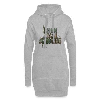 Nature_Overlay_T-shirt - Sweat-shirt à capuche long Femme - gris chiné - Devant