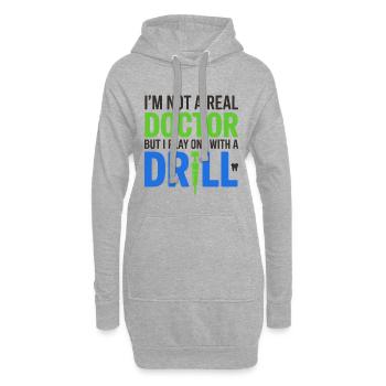 Vie professionnelle dentaire Soins bucco-dentaires - Sweat-shirt à capuche long Femme - gris chiné - Devant