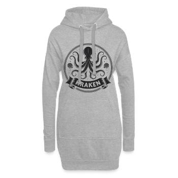 Kraken Krake Tintenfisch Octopus - Sweat-shirt à capuche long Femme - gris chiné - Devant