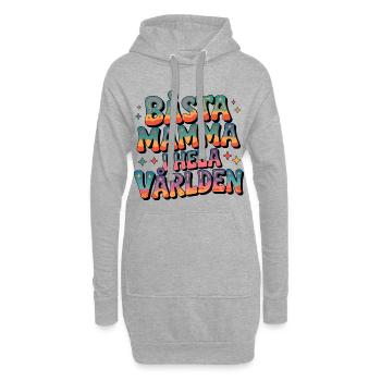 Beste Mama der Welt - Hoodie-Kleid - Grau meliert - Vorne