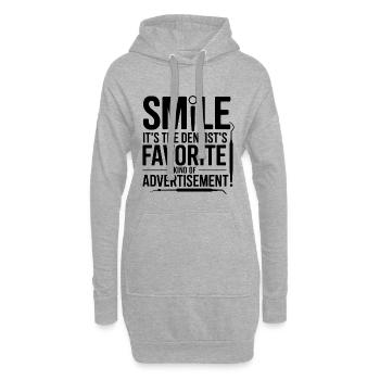 Mechanischer Mund Zahntechniker Kunst - Hoodie-Kleid - Grau meliert - Vorne