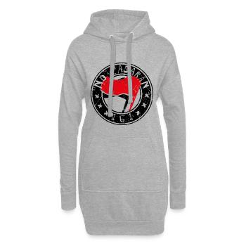 no pasaran 161 logo - Hoodie-Kleid - Grau meliert - Vorne