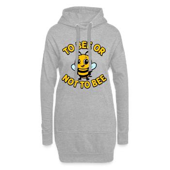 Biene oder nicht Biene - Hoodie-Kleid - Grau meliert - Vorne