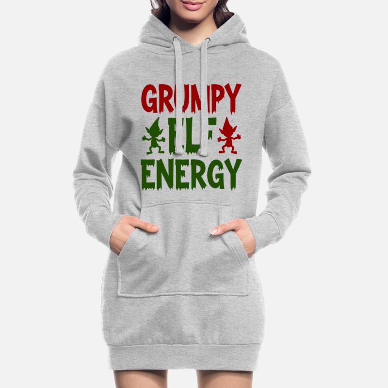 Grumpy Elf Energy Grumpy Imp Hoodie Dress