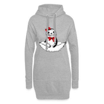 Bow-tiful Siegel – Weihnachtsausgabe - Hoodie-Kleid - Grau meliert - Vorne