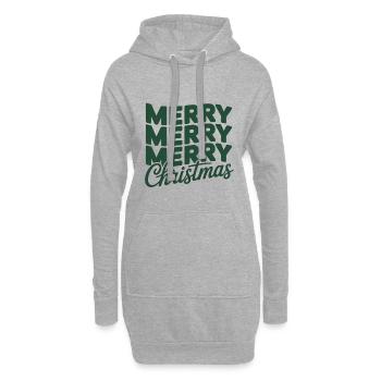 Merry Christmas - Hoodie-Kleid - Grau meliert - Vorne
