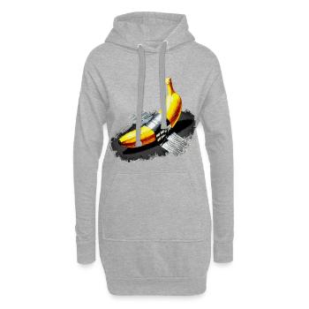 Funny Modern Art Banana Design Tee  - Hoodie Dress - heather grey - Front