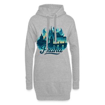 Prag Praha Hauptstadt Tschechien maritim Geschenk - Hoodie-Kleid - Grau meliert - Vorne