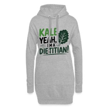 KALE YEAH, ICH BIN ERNÄHRUNGSBERATERIN Ernährungsexpertin - Hoodie-Kleid - Grau meliert - Vorne
