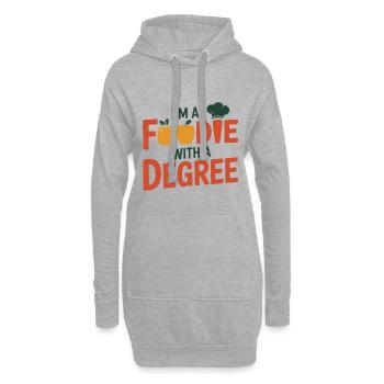 Je suis un gourmet diplômé en diététicien - Sweat-shirt à capuche long Femme - gris chiné - Devant