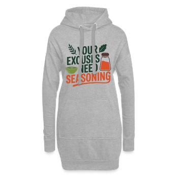 Vos excuses nécessitent un expert diététicien en assaisonnement - Sweat-shirt à capuche long Femme - gris chiné - Devant