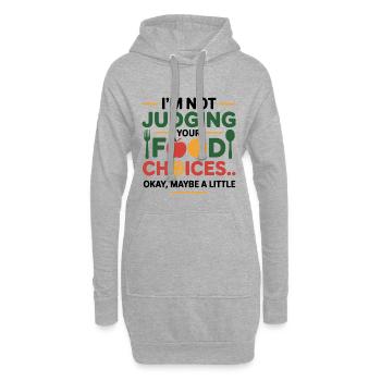 Nicht über Ihre Ernährungsentscheidungen urteilen – Ernährungsberater - Hoodie-Kleid - Grau meliert - Vorne