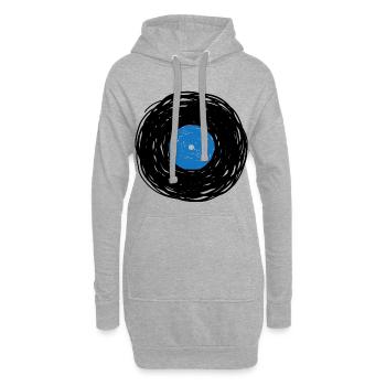 Esquisse d’album vinyle - Sweat-shirt à capuche long Femme - gris chiné - Devant