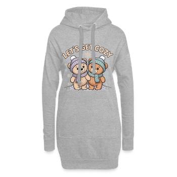Lets Get Cozy - Hoodie-Kleid - Grau meliert - Vorne