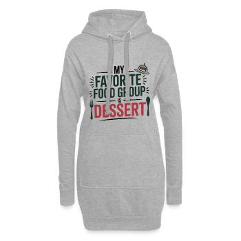 Meine Lieblingsnahrungsgruppe ist Dessert-Ernährungsexperte - Hoodie-Kleid - Grau meliert - Vorne