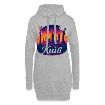 Kiew Kyjiw Hauptstadt Ukraine Geschenk - Hoodie-Kleid - Grau meliert - Vorne