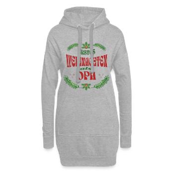 Erstes Weihnachten als Opa – Vintage Weihnachtsdes - Hoodie-Kleid - Grau meliert - Vorne