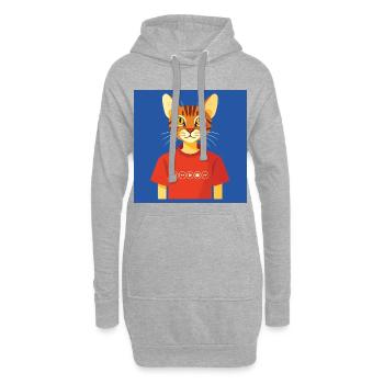 HUMAN CAT - baby & kids - Sweat-shirt à capuche long Femme - gris chiné - Devant