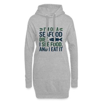 Je suis là pour les snacks et la diététicienne scientifique - Sweat-shirt à capuche long Femme - gris chiné - Devant