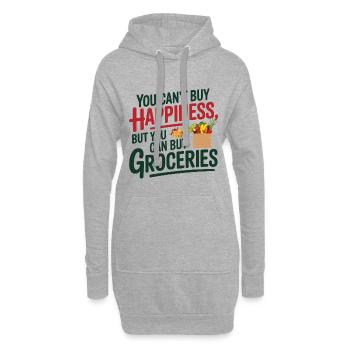 Ernährungsnerd und stolzer Ernährungsberater - Hoodie-Kleid - Grau meliert - Vorne