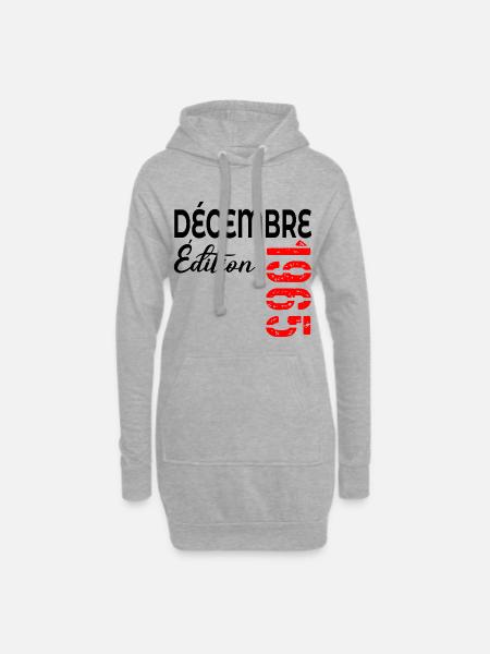 Jubiläumsausgabe Dezember 1965 - Hoodie-Kleid - Grau meliert
