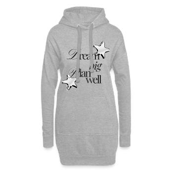 Dream Big Plan Well - Hoodie-Kleid - Grau meliert - Vorne