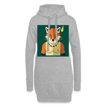 HUMAN FOX - baby & kids - Sweat-shirt à capuche long Femme - gris chiné - Devant