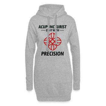 Akupunkteure, die es mit Präzision professionell machen - Hoodie-Kleid - Grau meliert - Vorne