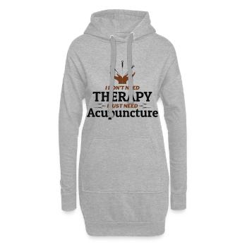 J’ai juste besoin d’un professionnel thérapeutique en acupuncture - Sweat-shirt à capuche long Femme - gris chiné - Devant