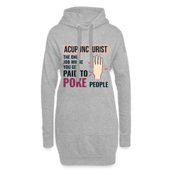 Akupunkteur bezahlt, um Leute zu stupsen, professionell - Hoodie-Kleid - Grau meliert - Vorne
