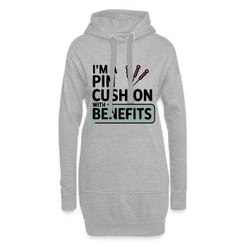 Je suis acupuncteur de coussins d’épingles avec des avantages - Sweat-shirt à capuche long Femme - gris chiné - Devant