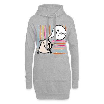 Norddeutschland Moin Capybara - Hoodie-Kleid - Grau meliert - Vorne