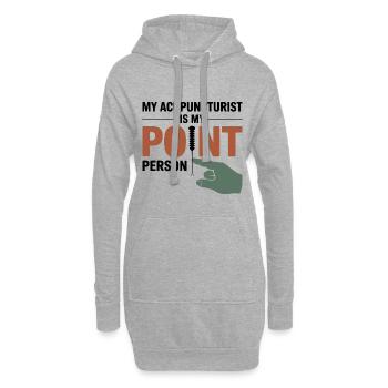 Mein Akupunkteur ist mein Ansprechpartner auf professioneller Ebene. - Hoodie-Kleid - Grau meliert - Vorne