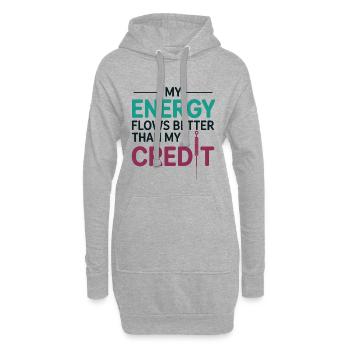 Mon énergie circule mieux Acupuncteur professionnel - Sweat-shirt à capuche long Femme - gris chiné - Devant