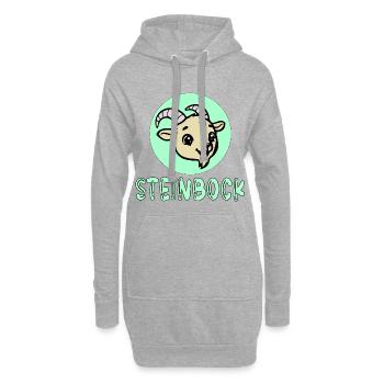 Geburtstag Steinbock Dezember Januar - Hoodie-Kleid - Grau meliert - Vorne