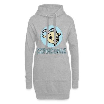 Herzlichen Glückwunsch zum Geburtstag, Steinbock-Baby - Hoodie-Kleid - Grau meliert - Vorne