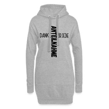 Foi chrétienne - Deuil de sympathie - Sweat-shirt à capuche long Femme - gris chiné - Devant