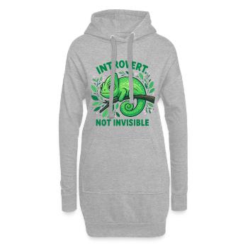 Introvertiertes Chamäleon - Hoodie-Kleid - Grau meliert - Vorne