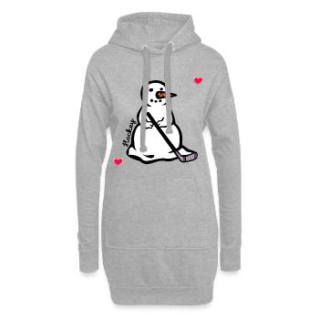 Hockey Enfant Snowman d’Hiver - Sweat-shirt à capuche long Femme - gris chiné - Devant