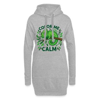 Ein ruhiges Chamäleon - Hoodie-Kleid - Grau meliert - Vorne