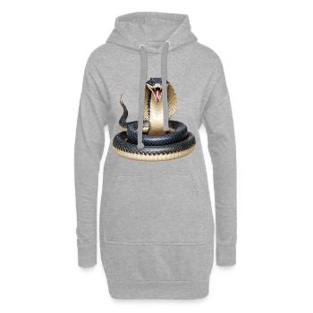 Serpent - Sweat-shirt à capuche long Femme - gris chiné - Devant