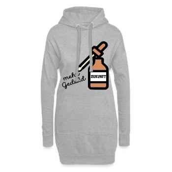 futures résolutions du Nouvel An Patience - Sweat-shirt à capuche long Femme - gris chiné - Devant