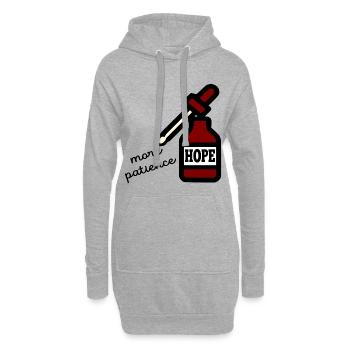 Hoffnung Geduld - Hoodie-Kleid - Grau meliert - Vorne