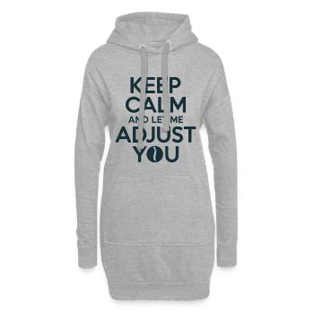 Chiropraktiker Bleib ruhig und lass mich mich anpassen - Hoodie-Kleid - Grau meliert - Vorne