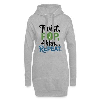 Chiropracteur Twist Pop Ahhh Répétition professionnelle - Sweat-shirt à capuche long Femme - gris chiné - Devant