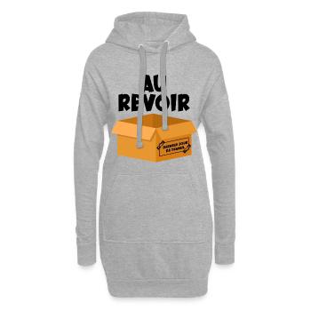 Dernier Jour de Travail - Au Revoir - Sweat-shirt à capuche long Femme - gris chiné - Devant