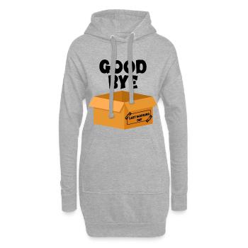 Letzter Arbeitstag – Auf Wiedersehen - Hoodie-Kleid - Grau meliert - Vorne