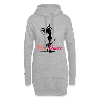 Cadeau esthétique de danseur en barre - Sweat-shirt à capuche long Femme - gris chiné - Devant